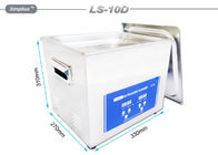 High Power Table Top Ultrasonic Cleaner , Ultrasonic Brass Cleaner With Stainless Steel Lid