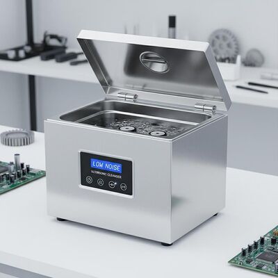 Low Noise Level Tabletop Ultrasonic Cleanser Including Stainless Steel Tank Engineered for Cleaning in Various Industries