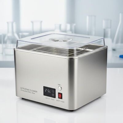 2.5L Cleaning Tank Capacity Table Top Ultrasonic Cleaner Stainless Steel Tank Material Safety Protection Ensuring and Safe Cleaning Process