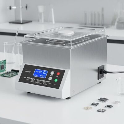 AC 110V 60Hz Table Top Ultrasonic Cleaner Providing High Cleaning Effect and Safety Protection Perfect for Delicate Component Cleaning