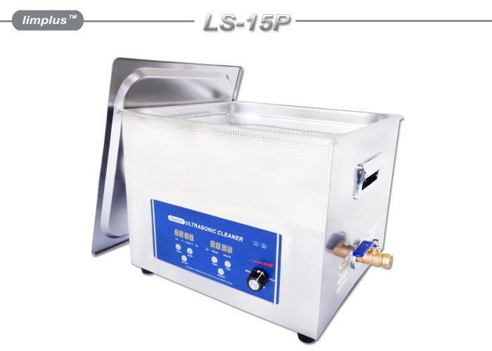 Digital Ultrasonic Jewelry Cleaning Machine , 15L Ultrasonic Carburetor Cleaner With Movable Basket