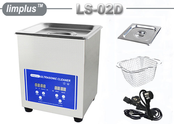 2L Stainless Steel Commercial Ultrasonic Cleaner with Heater / Digital Timer for Electronic Tool